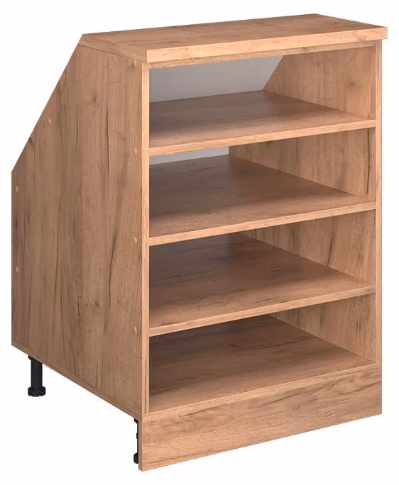 Mobile cucina sottotetto Vicco R-Line Rovere dorato 60 cm con 4 scomparti, corpio 60 cm profondità, Model 60245