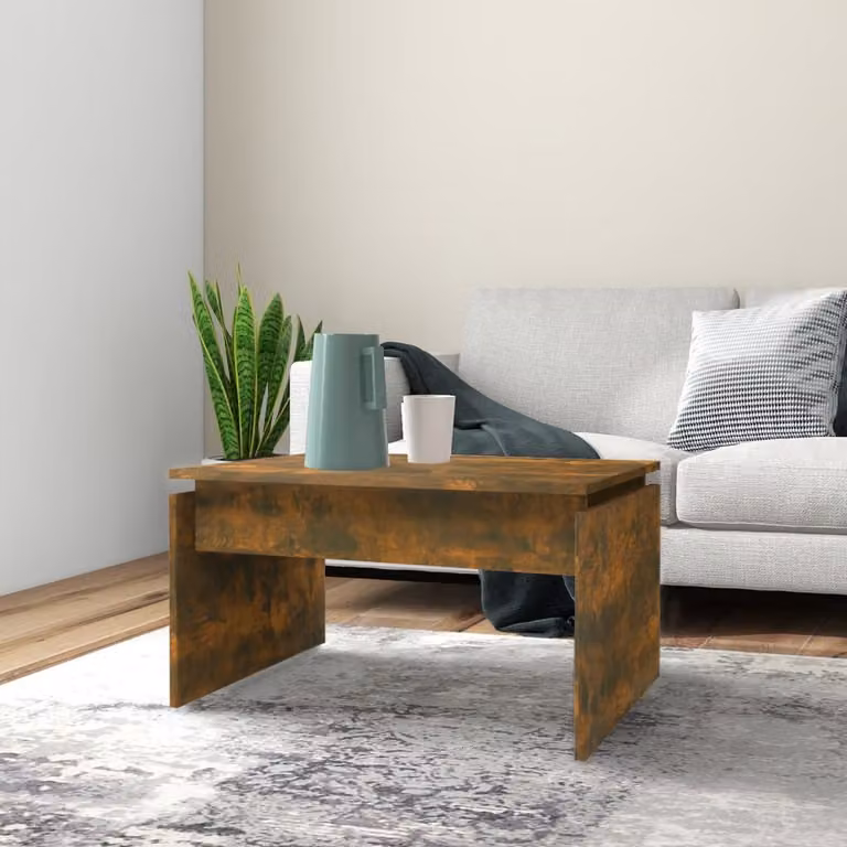Maison Exclusive - Tavolino in rovere affumicato 68x50x38 cm Materiale ligneo