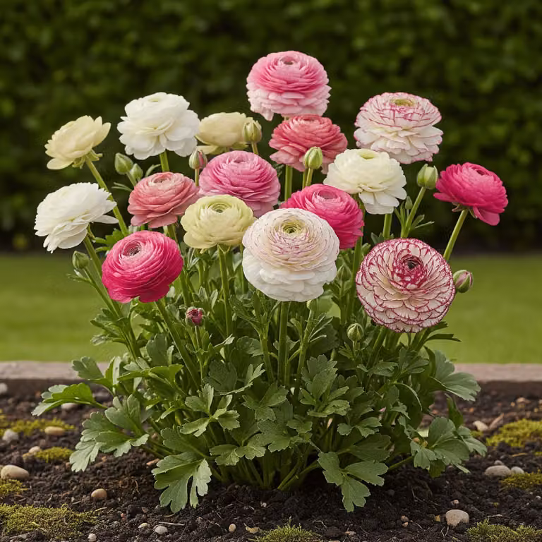 Bulbi da fiore Exotenherz - Ranunculus Ranunculus mix di colori pastello (40 pezzi) Diametro 5-6cm