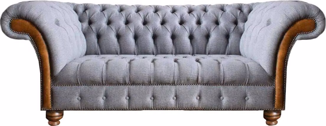 Luxus Modern Dreisitzer Sofa Couch Wohnzimmer Chesterfield Textil Möbel