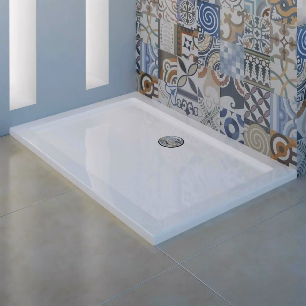 Piatto Doccia Rettangolare Fosterberg Floret 3 in Acrilico Bianco Lucido L: 120 cm, P: 90 cm – 2