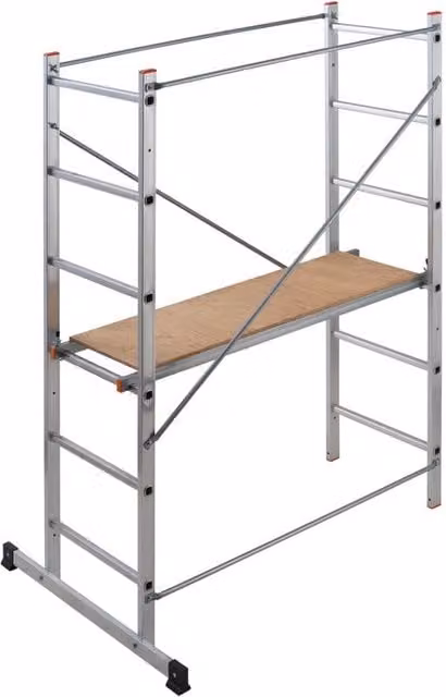 Trabattello GIERRE Easy 100 in alluminio argento L: 141 cm, P: 53 cm, H: 181 cm