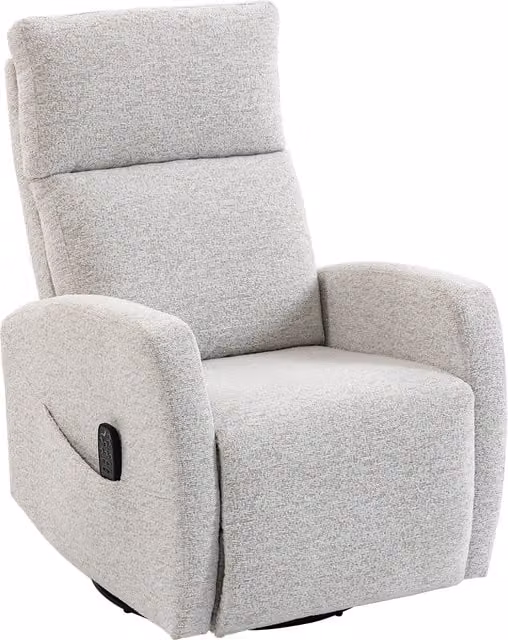 Poltrona Massaggiante Reclinabile HOMCOM con Rotazione 360 e Schienale Regolabile, L/P/H: 73,5 x 163 x 86 cm, Crema