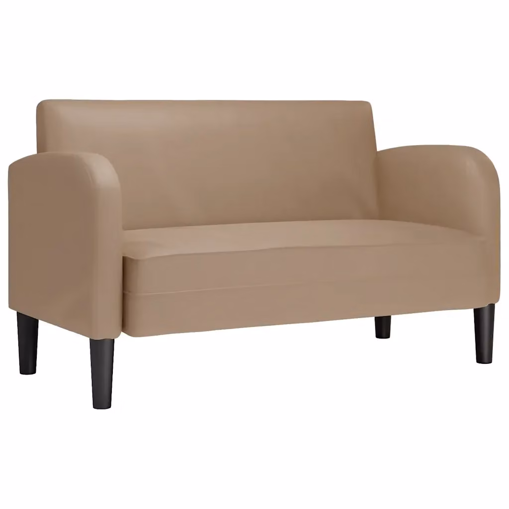 Divanetto moderno vidaXL in similpelle beige, L: 124 cm, P: 70 cm, H: 67 cm – 2