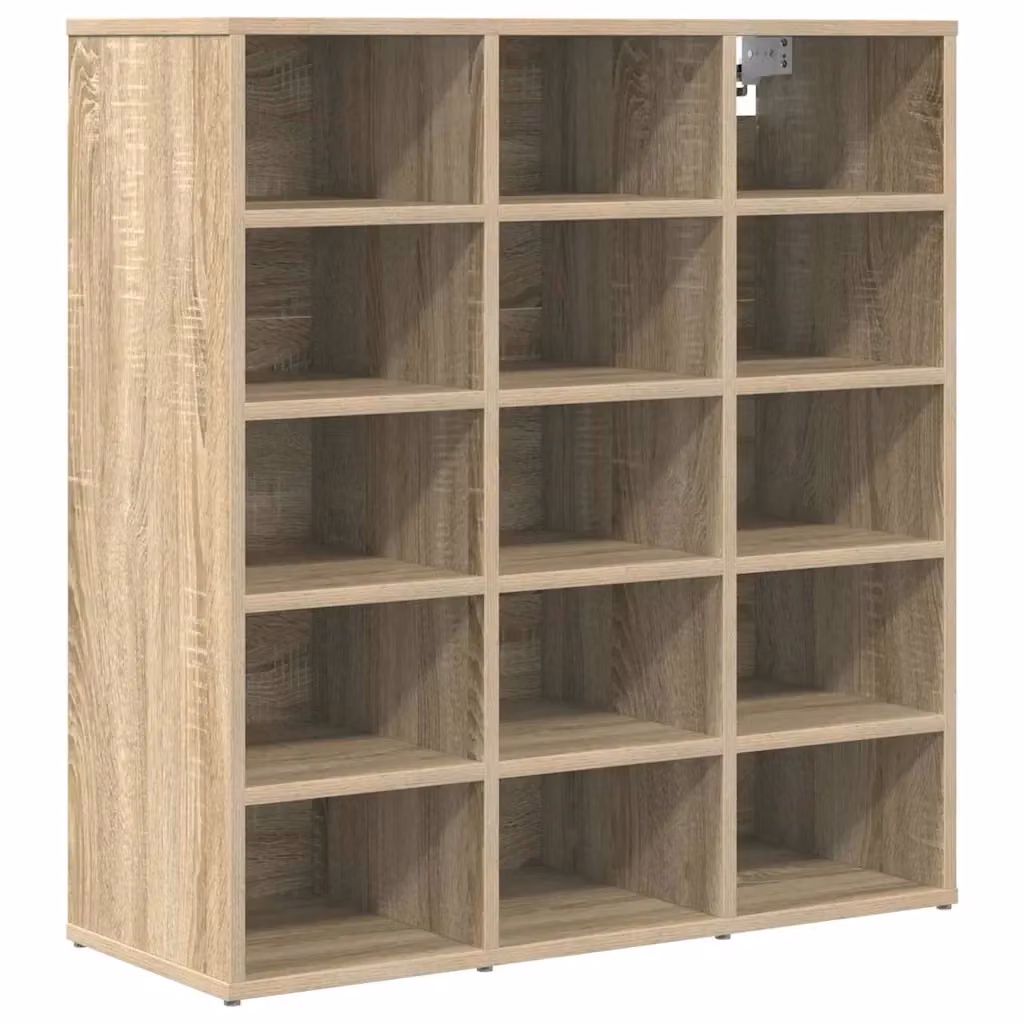 Scarpiera moderna vidaXL in legno color rovere, L: 77,5 cm, P: 30 cm, H: 83,5 cm – 2