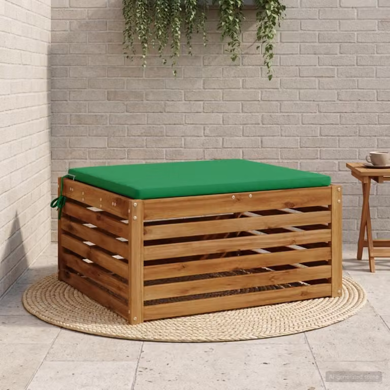 Cuscino per sedia vidaXL SOEST in poliestere verde con rivestimento rimovibile e resistenza ai raggi UV