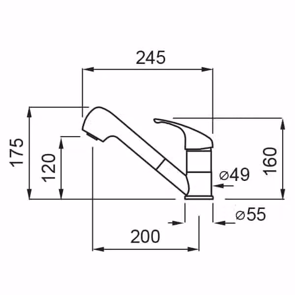 Rubinetto Miscelatore Cucina Elleci Venere Metaltek Grigio Titanium MMKVEN73 – 2