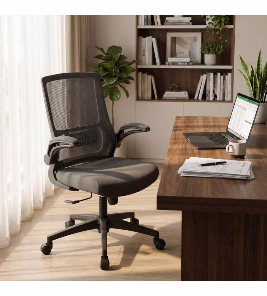 Cosma Poltrona Sherrie da Ufficio Nero Moderna 60x62x99-109 cm Metallo