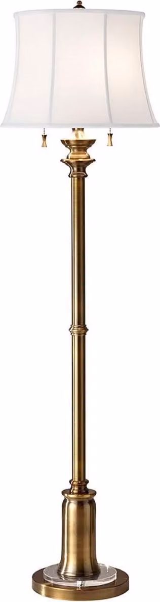 Casa Padrino Lampada da terra barocca ottone / bianco Ø 43 x H. 157,5 cm - Elegante lampada da terra in stile barocco - Lampade barocche - Lampade da terra in stile barocco - Mobili barocchi - Interni barocchi