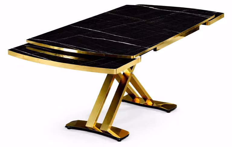 Tavolo, stile moderno, colore nero, ideale per la sala da pranzo, comodo, versatile, forma rettangolare