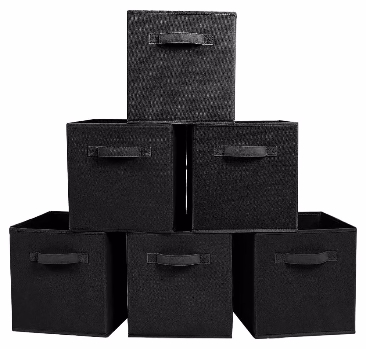 Contenitori organizer pieghevoli - confezione da 6 - Cubi di stoccaggio pieghevoli - Realizzati in cartone resistente - Con maniglie - Ideali per abbigliamento/giocattoli - Cesti portaoggetti