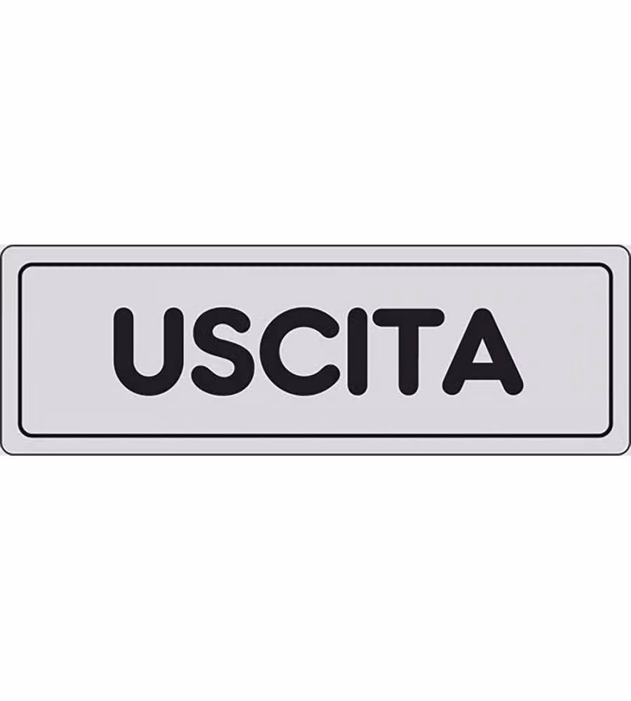 Adesivo Uscita negozi uffici attività commerciali 15Cmx5CM
