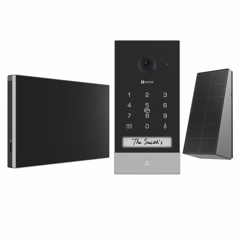Videocitofono Ezviz EP7 con monitor touch da 7 pollici, risoluzione 2K, visione notturna e pannello solare incluso, colori Black e Grey – 3