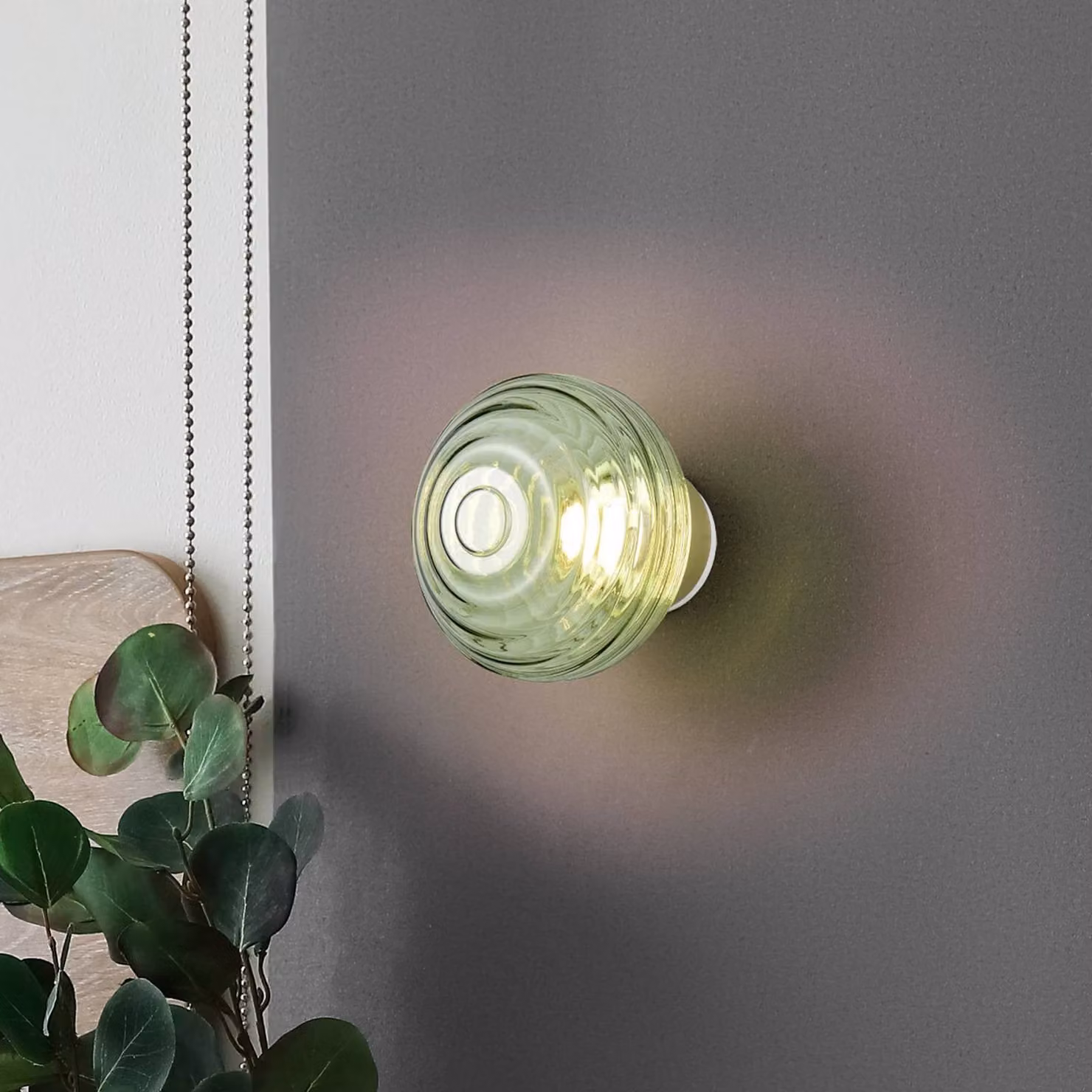 Reality Leuchten Applique da parete a LED Earl, dimmerabile, Verde, Soggiorno / Sala da pranzo, Metallo, Applique a LED