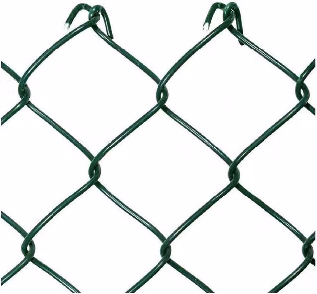 Rete in acciaio zincato plastificato verde con maglia sciolta da 50x50 mm, Altezza: 150 cm