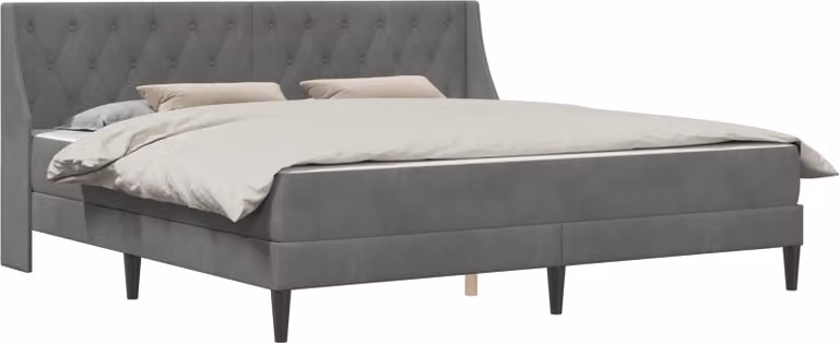 Struttura del letto con materasso, colore grigio scuro, dimensioni 180 x 200 cm