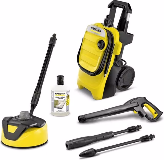 Karcher Idropulitrice K 4 Compact Home Gialla con Pressione Max 130 bar e Portata 420 l/h