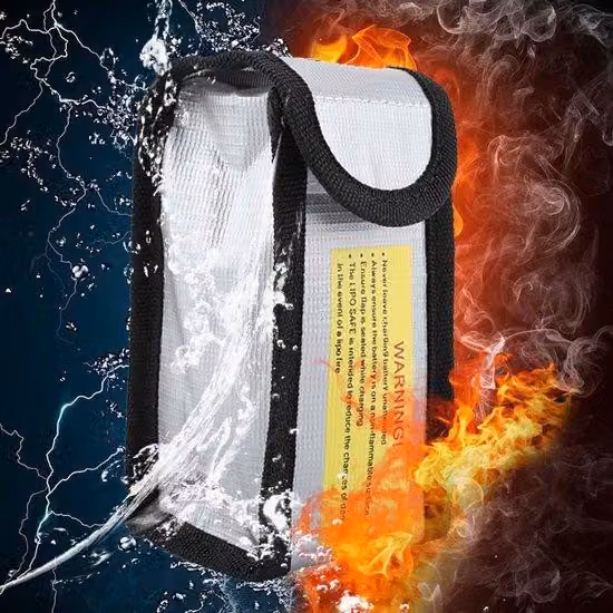 Borsa ignifuga per batterie, a prova di esplosione, resistente alle alte temperature, custodia protettiva
