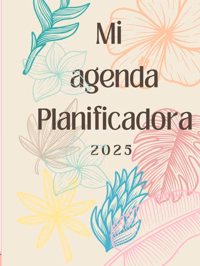 Agenda 2025 con organizzazione settimanale e mensile