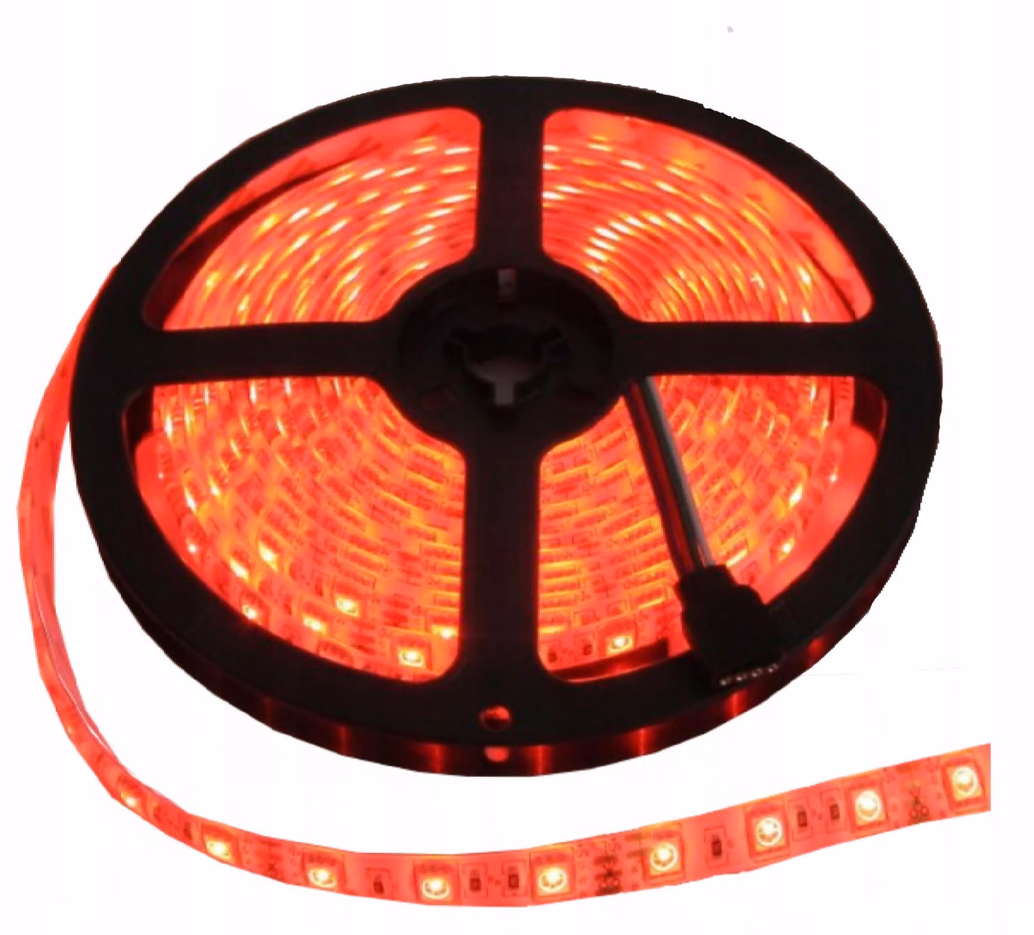 Striscia LED 3528, 300 LED al metro, 4,8W/metro, 24W, 5 metri, grado di protezione IP65, colore rosso