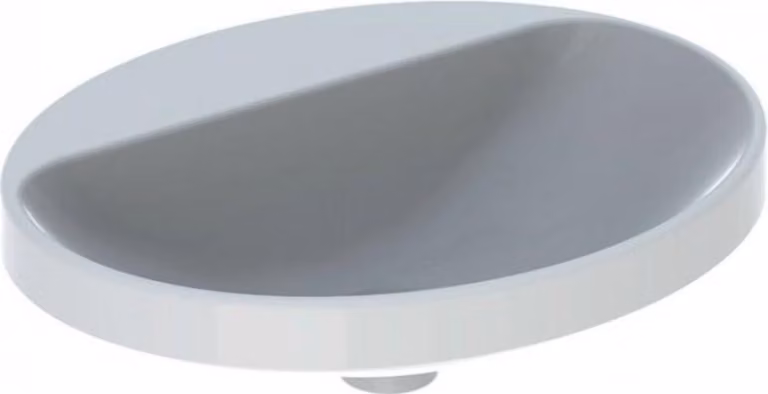 Geberit VariForm lavabo encastré ovale, 550x450mm, avec trou pour robinet, sans trop-plein, 500.723.01.2, 500.723.01.2