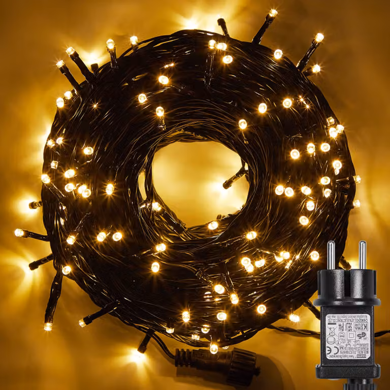 50M 250 LED luci fiabesche 8 modalità di luce Luci di Natale impermeabili con timer e funzione di memoria Decorazione da giardino per feste indoor