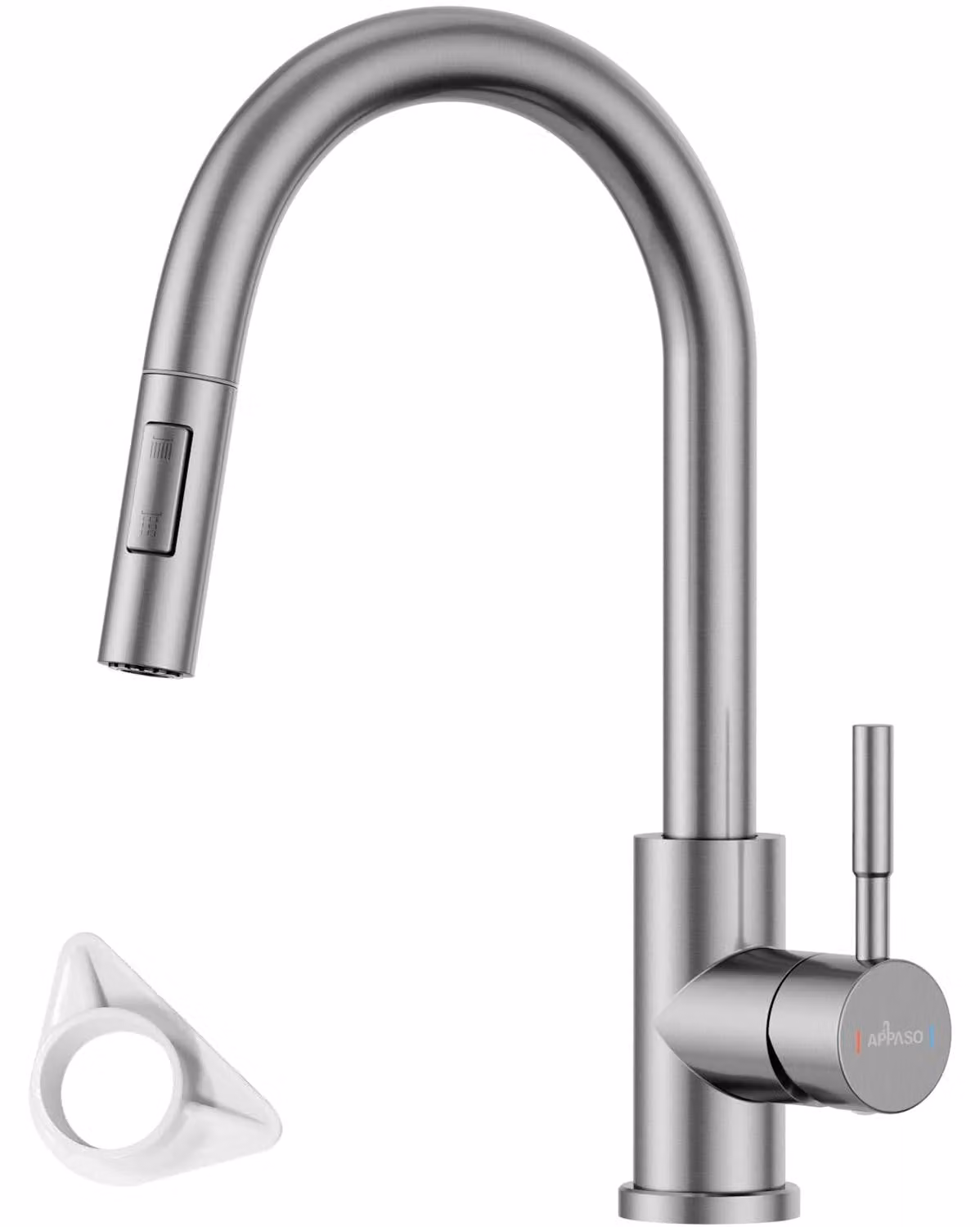 Rubinetto da cucina con doccetta, girevole a 360°, miscelatore estraibile, miscelatore ad alta pressione