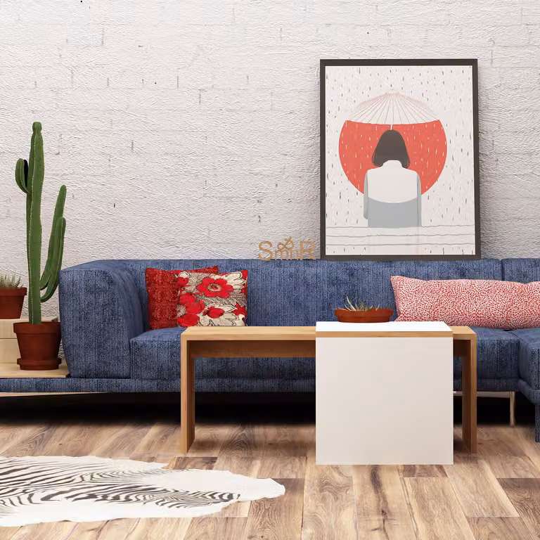 Skye Decor, Nuguso, tavolino da caffè, rovere, 100 % MELAMIN COATED SLIPBOARD, 90 x 40 x 42 cm