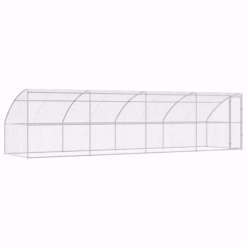 Cuccia per cani vidaXL in metallo argentato resistente alle intemperie L: 8 m, P: 2 m, H: 2 m – 2