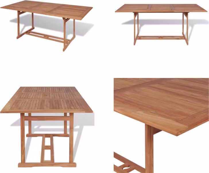 vidaXL Tavolo da giardino 180x90x75 cm in legno massiccio di teak - Tavolo da pranzo - Tavoli da pranzo - Tavolo - Tavoli