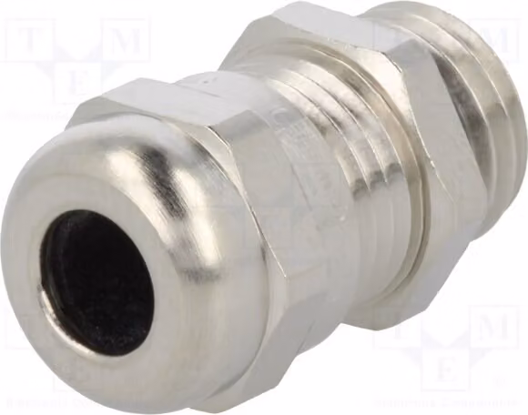 1 x Raccordo per cavo M12, grado di protezione IP68, passo 1,5 mm, materiale: ottone, codice prodotto: 1.609.1200.50 n
