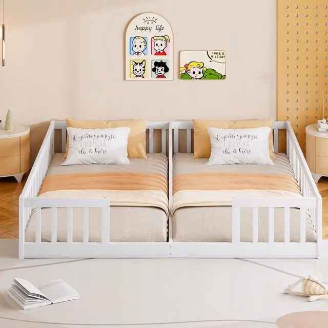 Letto a pannelli per bambini - Xylo - 90x200 - Bianco