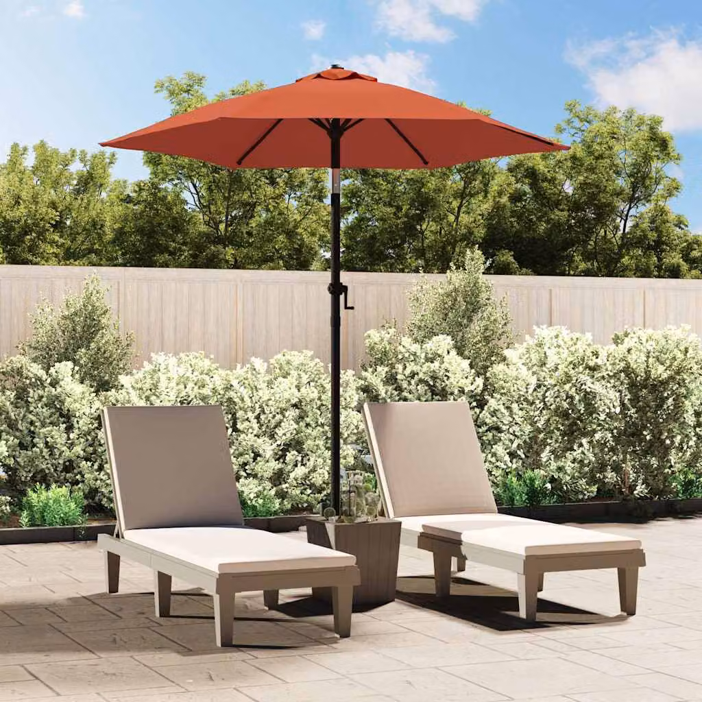 Ombrellone vidaXL in alluminio e poliestere color terracotta L: 200 cm, H: 224 cm