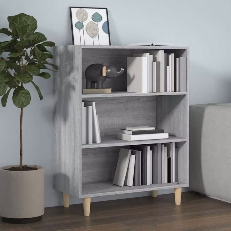 Credenza vidaXL in Legno Multistrato e MDF Grigio Sonoma, L 69,5 cm x P 32,5 cm x H 90 cm