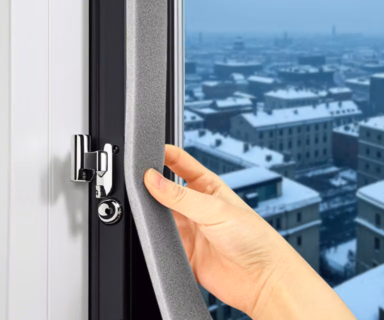 INF Striscia fonoassorbente per porte - Riduzione del rumore migliorata Modello 1