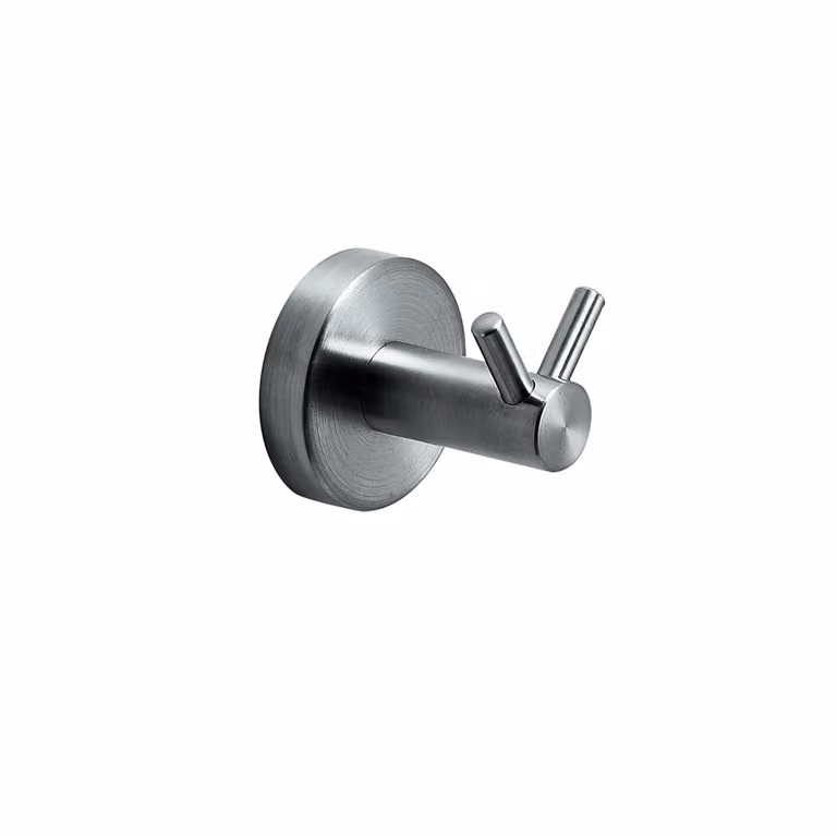 Appendiabiti doppio da muro in acciaio inox AISI 304 Gedy 5026 serie PROJECT Satinato