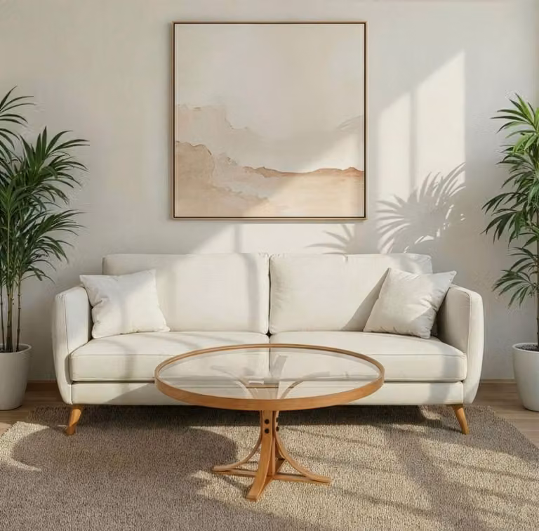 Skye Decor, tavolino moderno in faggio massiccio al 100%, noce, 80 x 47 x 80 cm | Piano in vetro temperato al 100% (4 mm) | Design elegante, smontabile.