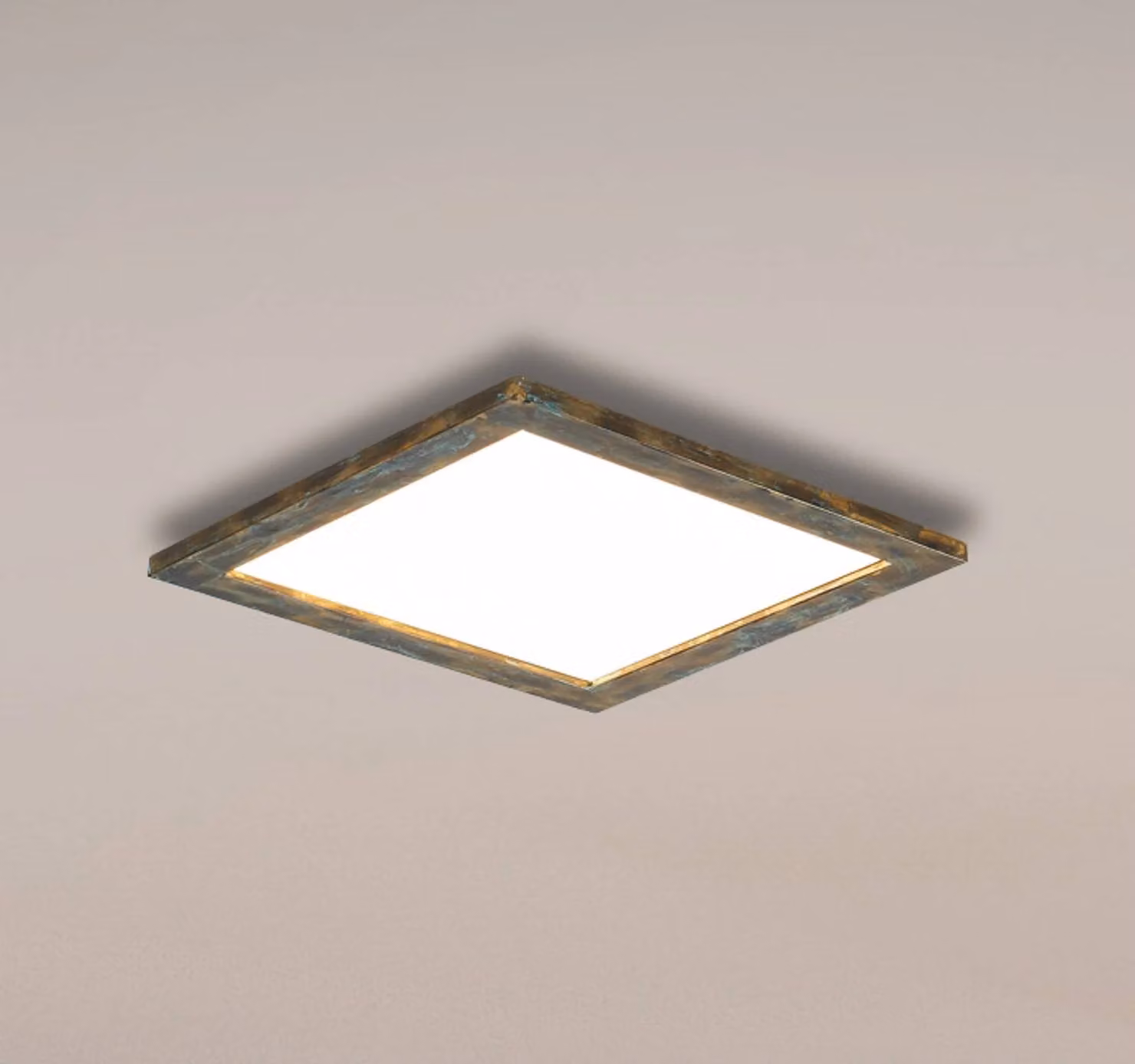 Pannello LED Aurinor Quitani, Bronzo / Ottone antico, Soggiorno / Sala da pranzo, Alluminio, Moderno, Plafoniera LED