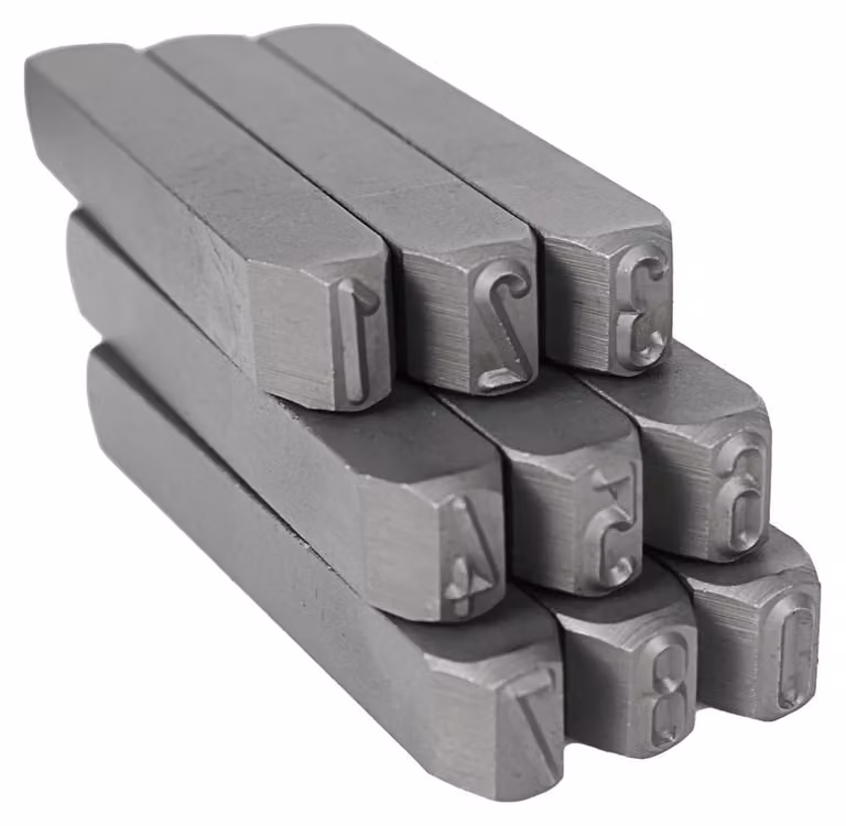 Set di timbri a mano Dönges affilati, 9 pezzi, numeri 0-9, altezza caratteri 10 mm
