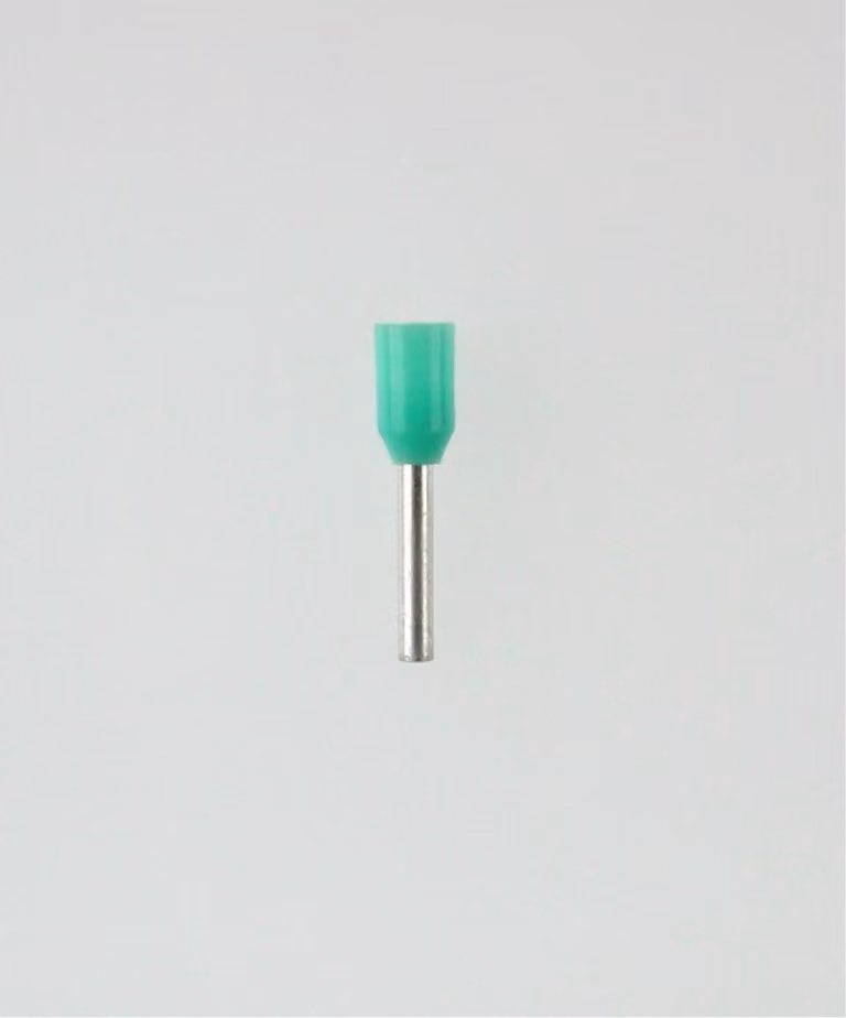 Guaina terminale isolata, conforme alla norma DIN 46228 parte 4, dimensione N, codifica a colori TM, sezione 0,34 mm², colore verde - 1 pezzo
