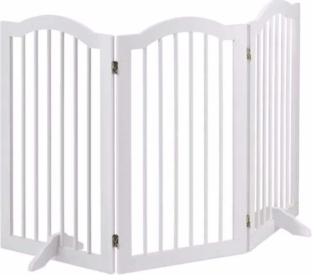 Cancello di sicurezza regolabile 92 x 3 x 60 cm protezione per animali domestici finitura elegante in PVC grigio 13_0011312