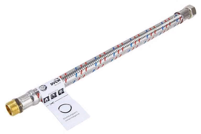 Tubo flessibile armato meiflex 3/4inch femmina x 3/4inch maschio, interno 18 mm 500 mm 3/4inch femmina x 3/4inch maschio, interno 18 mm