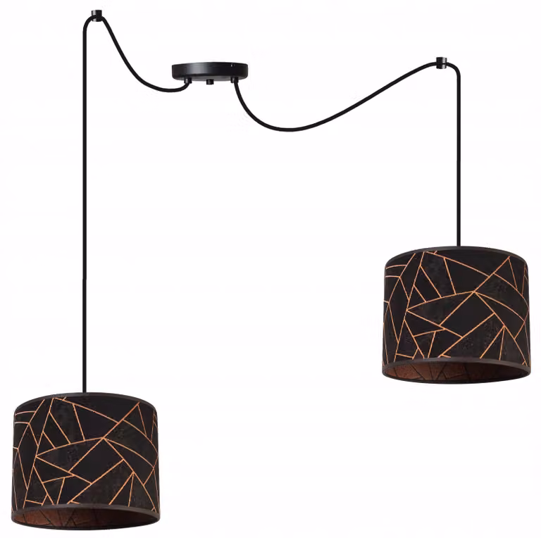 Lampada a sospensione Spider con motivo in rame – Lampada a sospensione moderna a LED con paralume, lampada da soffitto per soggiorno e sala da pranzo
