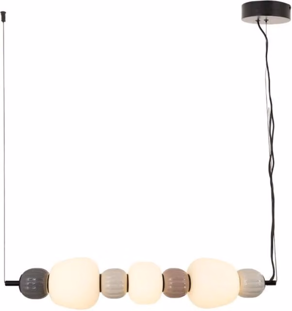 Lampada a sospensione Modern vetro rigato LED 28W Maxlight