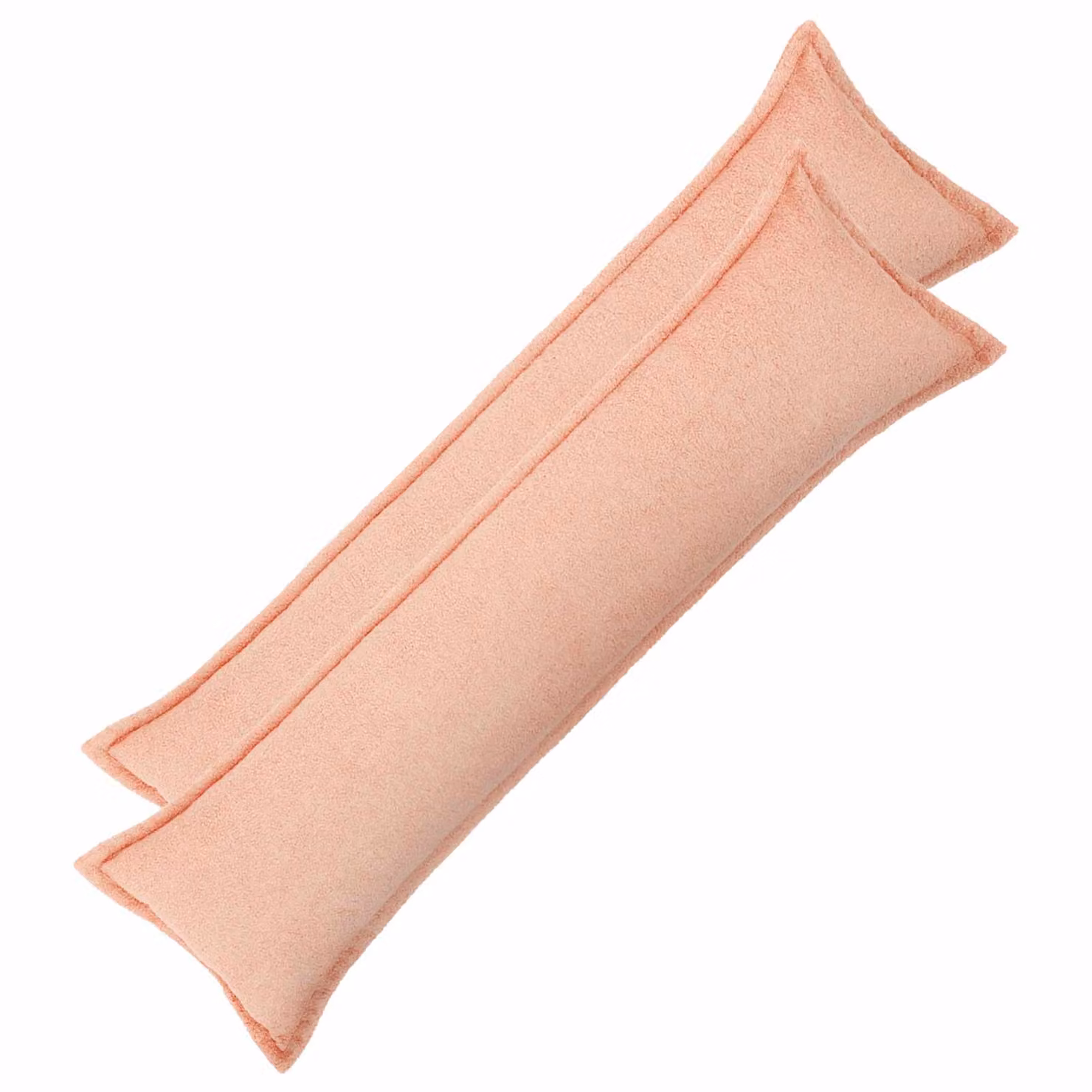 Set di 2 federe vidaXL HOUTEN rosa in tessuto bouclé, L 145 cm x L 40 cm