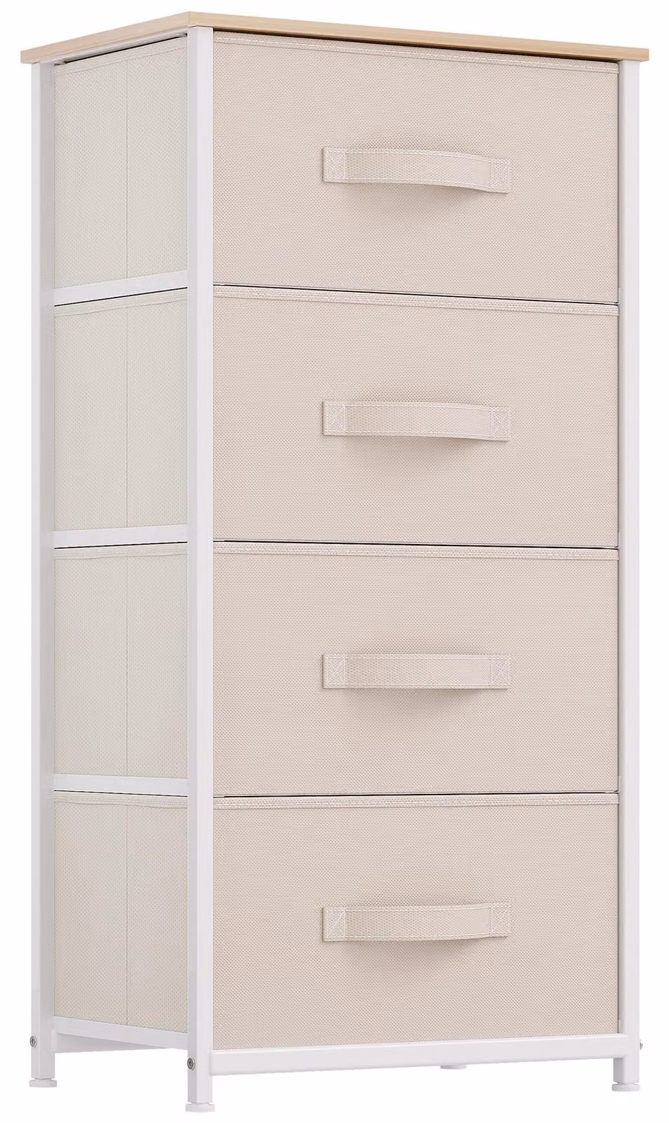 YITAHOME, cassettiera con 4 cassetti, mobiletto, cassetti rivestiti in tessuto con maniglie