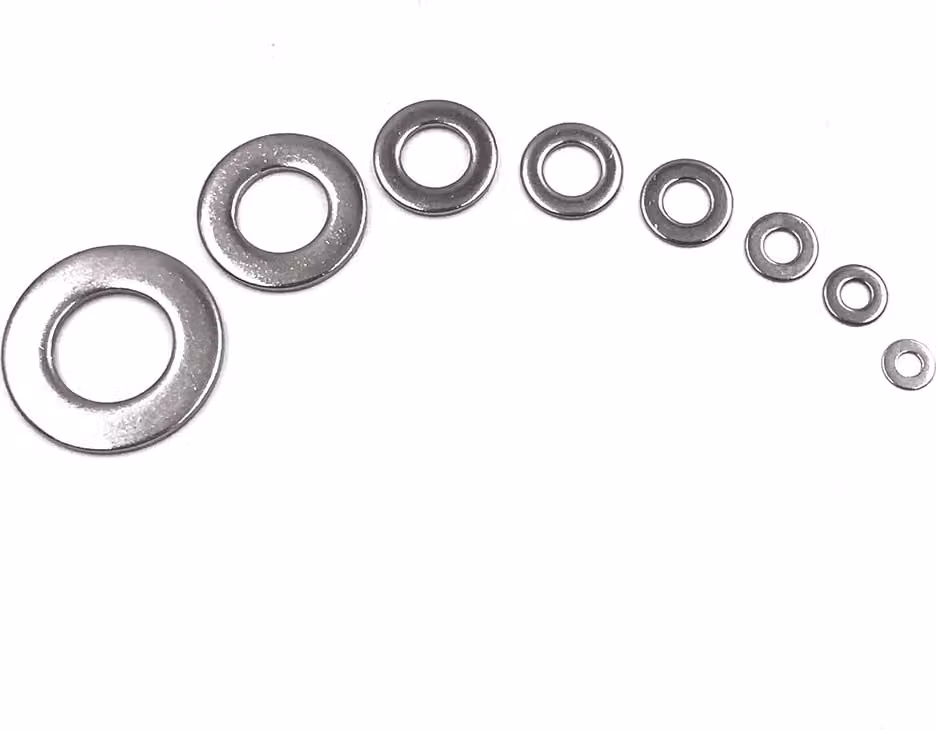 360pcs 8 dimensioni in acciaio inox rondelle piatte Assortimento Kit con scatola di stoccaggio portatile (M2 M2.5 M 3 M 4 M5 M6 M 8 M 10)
