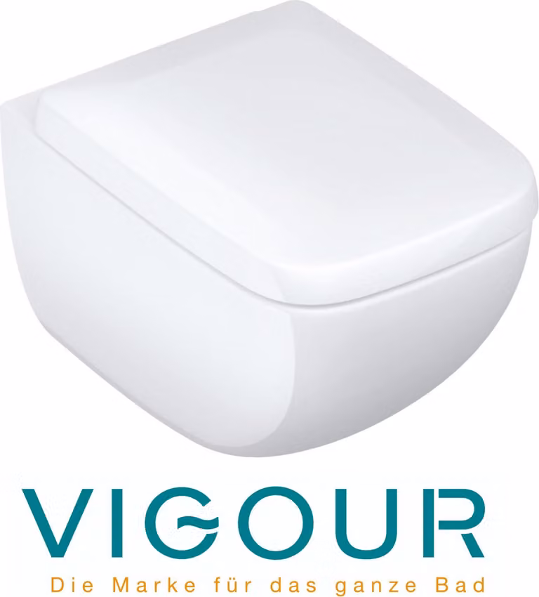 VIGOUR WHITE WC sospeso senza bordo con CarePlus con sedile WC SoftClose TakeOff, bianco