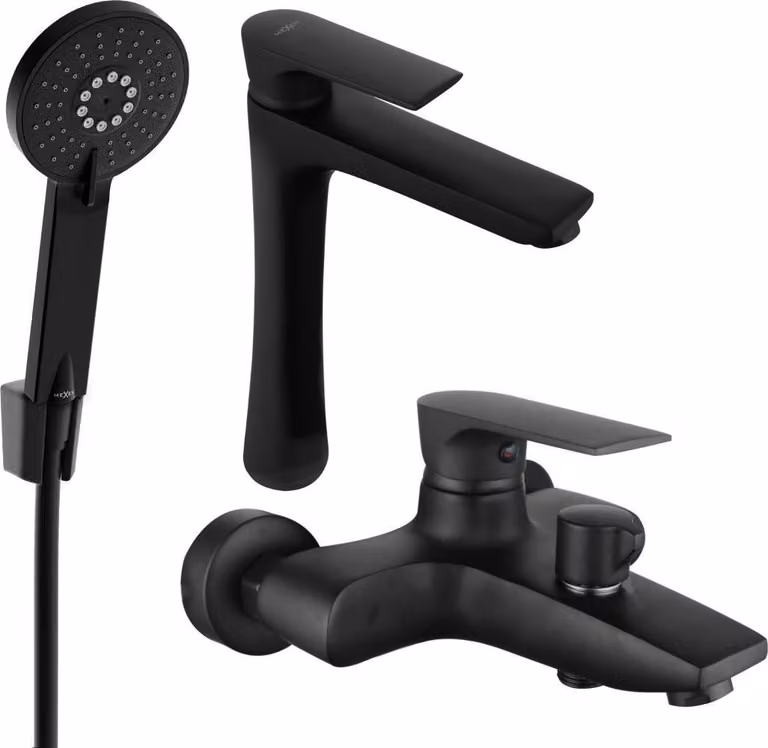 Mexen Axel R40 set da bagno, nero - 73813R40-70