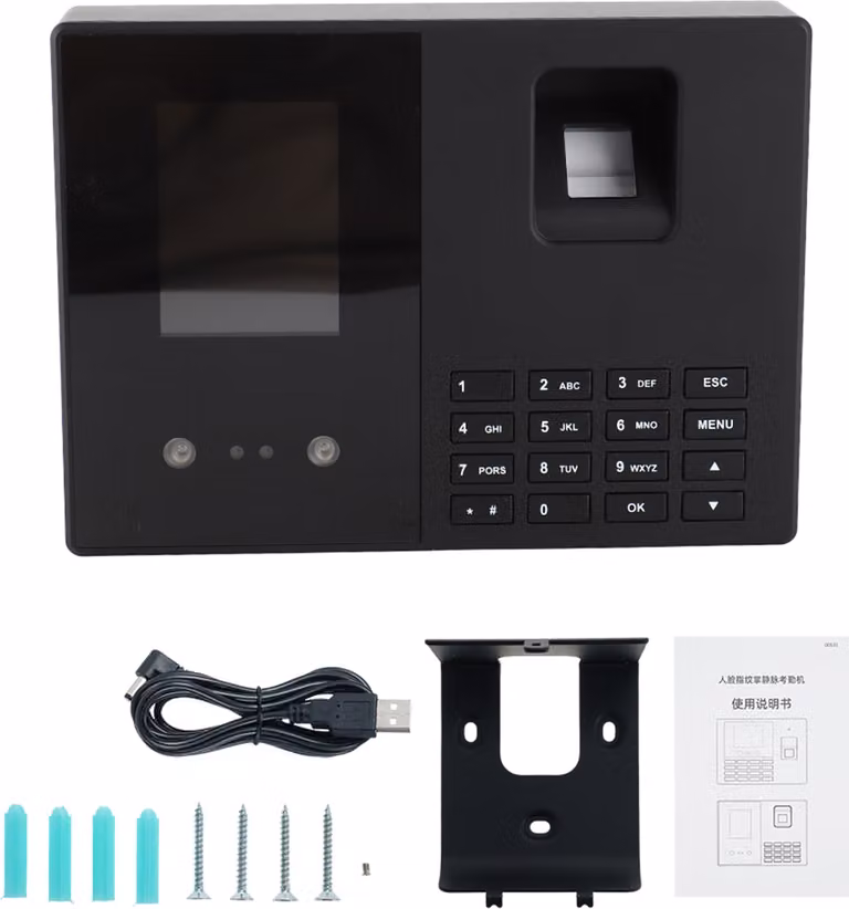 Dispositivo di registrazione del tempo Schermo LCD a colori TFT da 2,8 pollici Doppia telecamera a infrarossi Riconoscimento dei volti Orologio a tempo Dispositivo di controllo degli accessi dei dipendenti